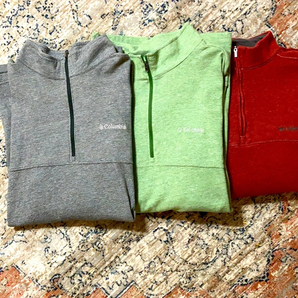 Men’s Columbia Xl Half Zip Pullover Bundle